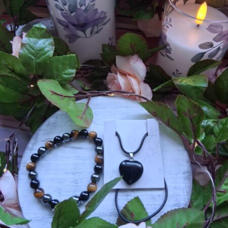 Tigers Eye, Black Tourmaline & Hematite Crystal Wellbeing Set
