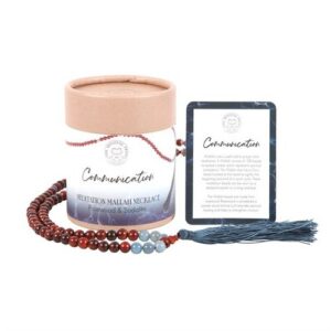Communication- Rosewood & Sodalite Mala Meditation Necklace