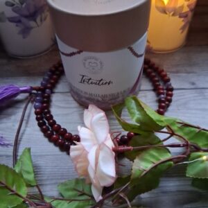 Intuition- Rosewood & Amethyst Mala Meditation Necklace