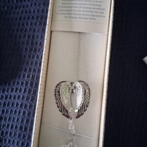 Equilibruim Angel Wing Suncatcher with Clear Heart